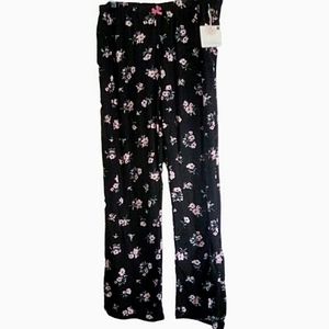 Marilyn Monroe Intimate Bottoms Sz L Soft Lounge Black Floral Peach Pink